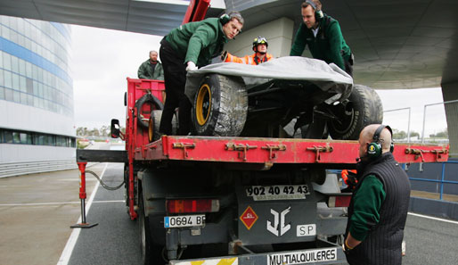 Lotus hatte bei den Testfahrten in Jerez Probleme