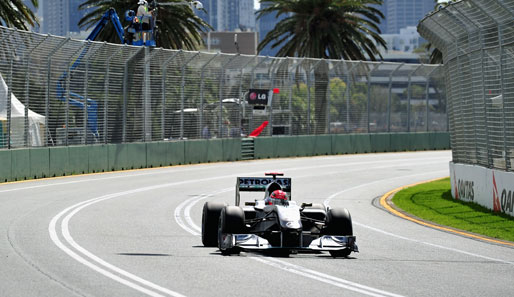 Mercedes-Pilot Michael Schumacher landete beim Australien-Grand-Prix in Melbourne nur auf Platz 10