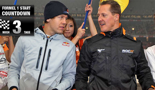 Michael Schumacher (l.) hat mit Sebastian Vettel mehrfach das Race of Champions gewonnen