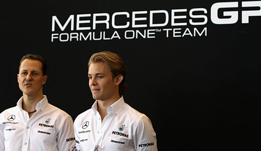 Michael Schumacher und Nico Rosberg liegen mit Mercedes-GP in der Team-Wertung auf dem vierten Platz