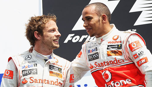 Jenson Button (l.) und Lewis Hamilton haben zusammen 215 Punkte in der Fahrer-Wertung geholt