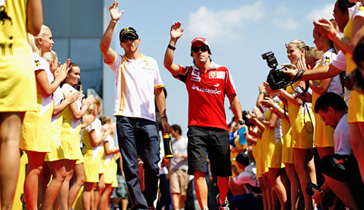 Robert Kubica (l.) und Fernando Alonso sind zwei gute Freunde im Fahrerlager