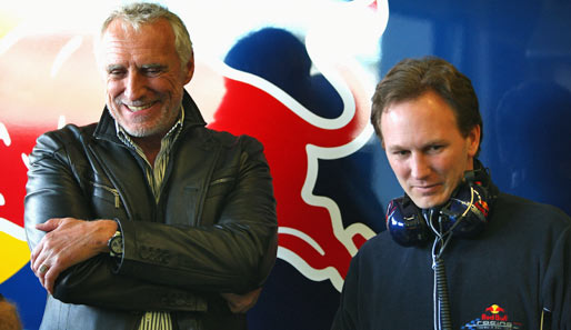 Dietrich Mateschitz und Christian Horner (r.) sind die Chefs bei Red Bull