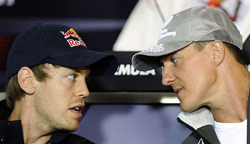 Sollen Vorbilder am Steuer sein: Sebastian Vettel (l.) und Michael Schumacher