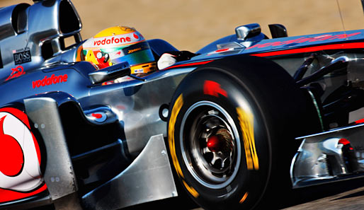 Lewis Hamilton fuhr am ersten Tag der Testfahrten in Jerez den neuen McLaren