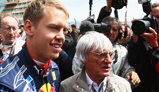 Bernie Ecclestone hat Formel-1-Weltmeister Sebastian Vettel als einen Glücksfall bezeichnet