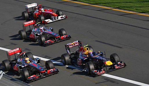 Ferrari und McLaren stritten sich beim Australien-GP um die Plätze hinter Sebastian Vettel
