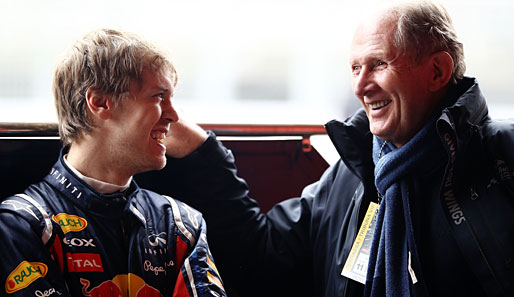 Sebastian Vettel und Dr. Helmut Marko haben gut lachen - Vertragsverlängerung sei Dank