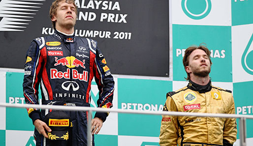 Nick Heidfeld (r.) steht im Driver-Ranking zum Malaysia-GP über Sebastian Vettel