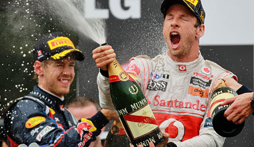 Jenson Button gewann den Kanada-GP im Endspurt gegen Sebastian Vettel