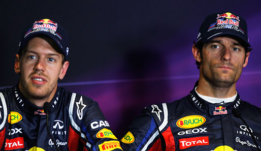 Mark Webber (r.) steht nach seinem Angriff auf seinen Kollegen Sebastian Vettel in der Kritik