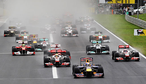 Sebastian Vettel und Lewis Hamilton gingen aus der ersten Startreihe in den Ungarn-GP