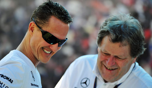Ein eingespieltes Team: Michael Schumacher (l.) und Norbert Haug