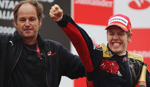 Bei Toro Rosse feierten Gerhard Berger (l.) und Sebastian Vettel gemeinsame Erfolge