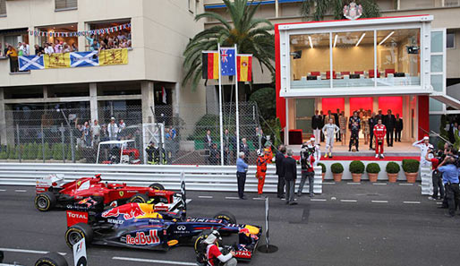 Mark Webber, Nico Rosberg und Fernando Alonso wurden in Monaco vom Fürsten geehrt