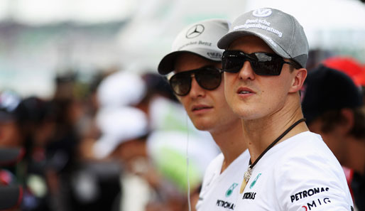 Wohl auch in Zukunft Teamkollegen bei Mercedes: Nico Rosberg (l.) und Michael Schumacher