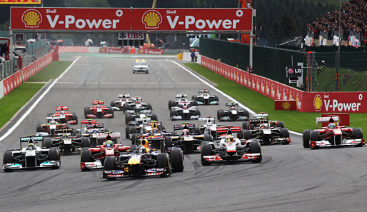 2011 gewann Sebastian Vettel den Belgien-GP vor seinem Red-Bull-Kollegen Mark Webber