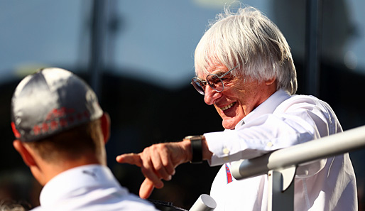Umtriebiger Macher: Bernie Ecclestone (r.) verhandelt mit den Organisatoren des Amerika-GPs