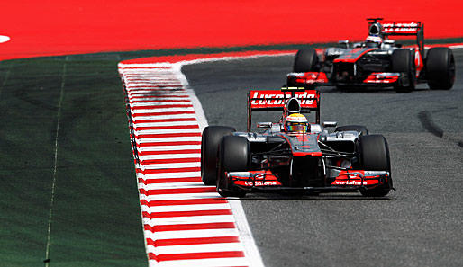 In Monza wird es schwer, die McLaren von Lewis Hamilton (v.) und Jenson Button zu schlagen