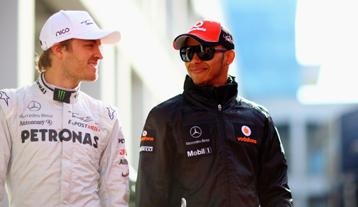 Nico Rosberg (l.) und Lewis Hamilton bilden ab 2013 das Mercedes-Team