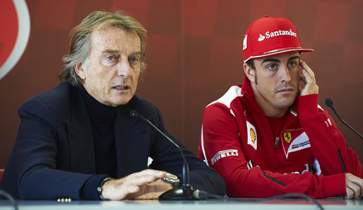 Ferrari will von einer Verletzung nichts wissen (Luca die Montezemolo und Fernando Alonso v.l.n.r)