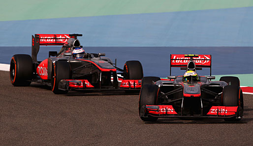 Runde um Runde duellierten sich Sergio Perez und Jenson Button, es kam fast zu einem Unfall