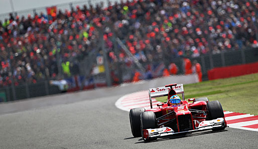 Fernando Alonso belegte im Ferrari den zweiten Platz im letztjährigen Silverstone-Rennen