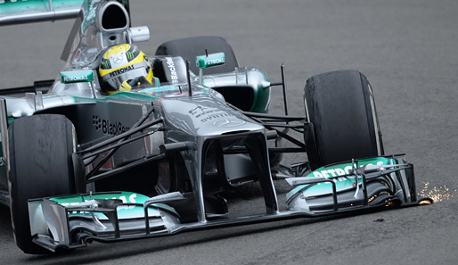 Nico Rosberg hatte wegen niedriger Temperaturen Probleme mit Graining an seinen Pirelli-Reifen