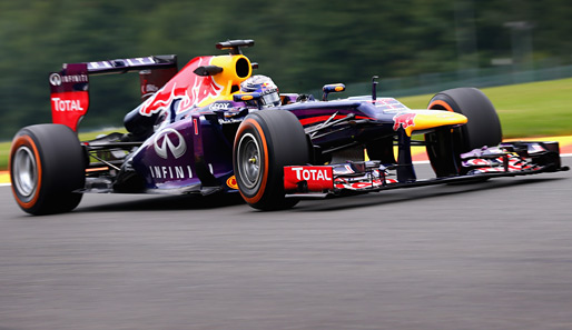 Auf den harten Pirelli-Slicks hatte Sebastian Vettel in Spa keine Probleme mit geplatzten Hinterreifen