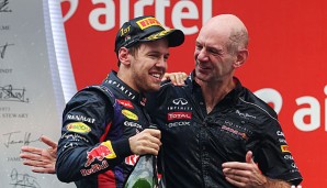 Die erfolgreiche Zusammenarbeit wird fortgesetzt: Sebastian Vettel und Adrian Newey