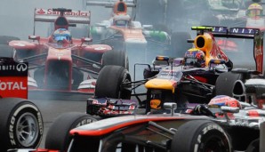 Mark Webber startet im Red Bull in Indien als Vierter, Fernando Alonso im Ferrari als Achter