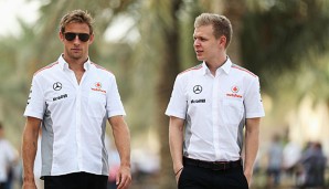 Jenson Button und Kevin Magnussen werden in der Saison 2014 Partner bei McLaren