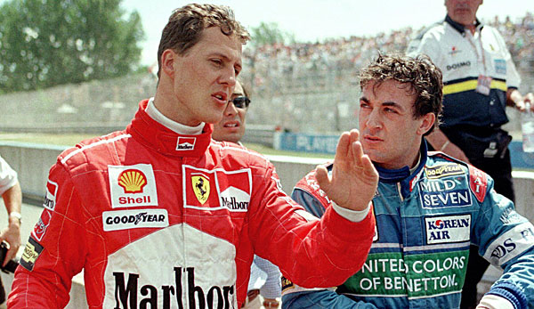 Jean Alesi und Michael Schumacher beim Kananda Grand-Prix 1997