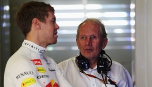Sebastian Vettel (l.) und Helmut Marko sind mit dem Verlauf der Saison alles andere als zufrieden