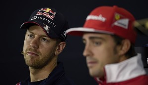 Sebastian Vettel (l.) und Fernando Alonso (r.) sind ins Visier von McLaren geraten