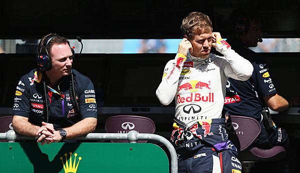 Christian Horner (l.) mit seinem Schützling Sebastian Vettel