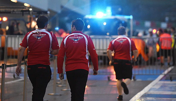 Das Marussia-Team steht nach Jules Bianchis Crash unter Schock
