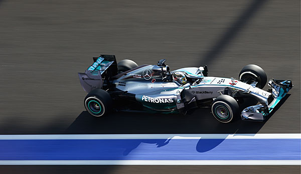 Schon ein Auslaufmodell: Der Mercedes von Lewis Hamilton beim GP von Russland