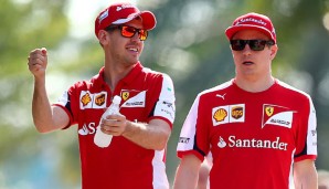 Während Sebastian Vettel als Zweiter startet, geht Kimi Räikkönen nur von Platz 11 ins Rennen