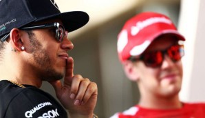 Lewis Hamilton und Sebastian Vettel präsentierten sich beim gemeinsamen Interview in Sakhir entspannt
