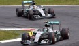 Nico Rosberg schnappte sich direkt beim Start seinen Mercedes-Teamkollegen Lewis Hamilton