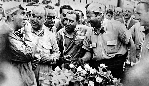 Giuseppe Farina (l.) gewann 1950 den Silverstone-GP
