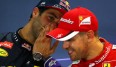 Daniel Ricciardo und Sebastian Vettel waren nach dem Nachtrennen in Singapur bestens gelaunt