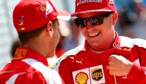 Aufgetaut. Kimi Räikkönen und Sebastian Vettel starten in Monza hinter Lewis Hamilton