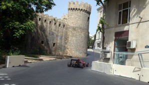 Für Promo-Zwecke fuhr ein GP3-Auto den Baku City Curcuit bereits ab