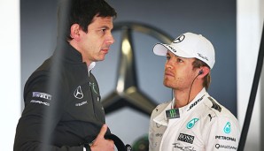 Toto Wolff und Nico Rosberg vor dem GP von China