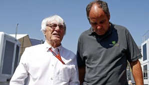 Gerhard Berger (r.) begrüßt den F1-Verkauf
