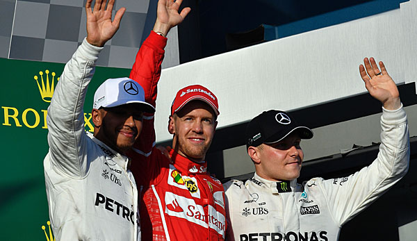 Sebastian Vettel wies beim Saisonauftakt die Mercedes-Fahrer in die Schranken