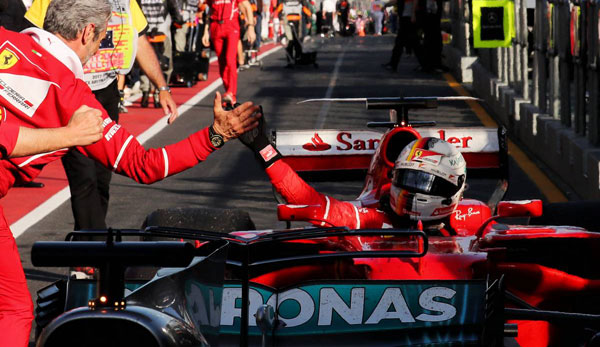 Sebastian Vettel fuhr in Australien den ersten Ferrari-Sieg seit September 2015 ein