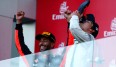 Daniel Ricciardo und Lance Stroll feierten zusammen auf dem Baku-Podest
